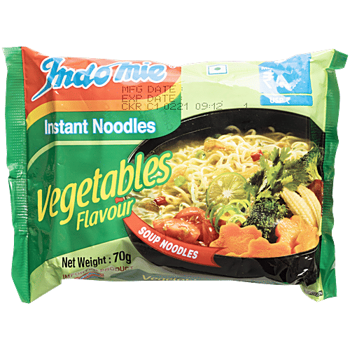 Indomie Instant Soup Noodles - Vegetable Flavour, 70 g Pouch 