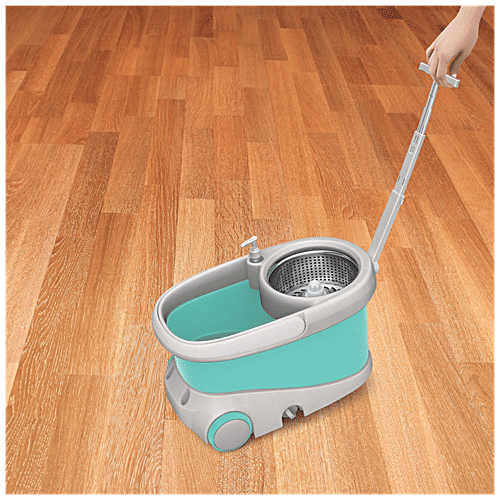 Buy Milton Spotzero Spin Mop Plastic Bucket & Steel Wringer, With