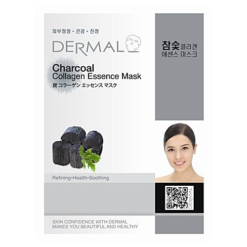 Dermal Charcoal Collagen Essence Mask, 1 pc  