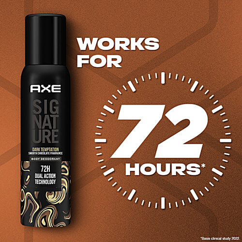 Axe Signature - Dark Temptation, Long Lasting, No Gas Deodorant Body Spray, Perfume For Men, 154 ml  Long Lasting
