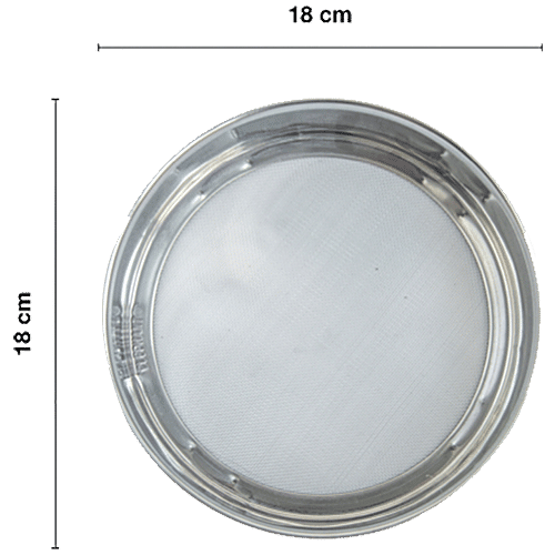 Elephant  Stainless Steel Atta & Maida Strainer/Channi - 18 cm, 1 pc  
