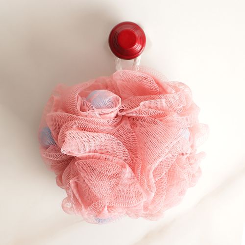 BB Home Body Bath Loofah Scrubber- Hangable, Pink, 1 pc  
