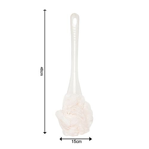 bb home Body Bath Loofah Scrubber - With Handle, Cream, 1 pc
