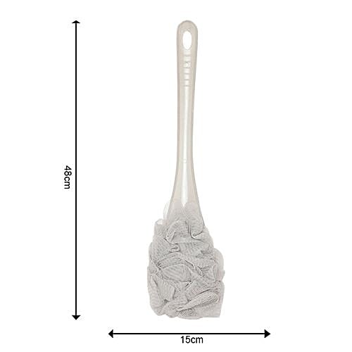BB Home Loofah/Sponge Scrubber/Body Bath - With Handle, Grey, BH-013 GRY, 1 pc  