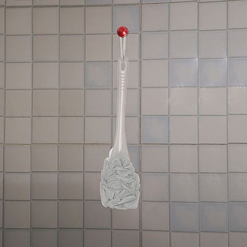 BB Home Loofah/Sponge Scrubber/Body Bath - With Handle, Grey, BH-013 GRY, 1 pc  