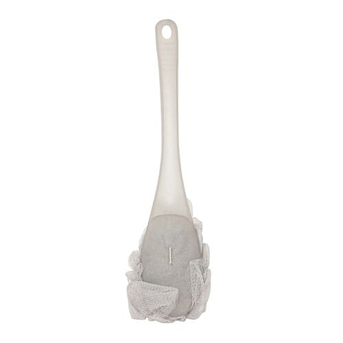 BB Home Loofah/Sponge Scrubber/Body Bath - With Handle, Grey, BH-013 GRY, 1 pc  