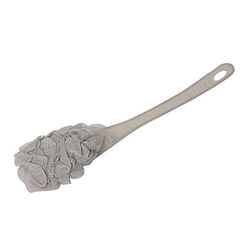 BB Home Loofah/Sponge Scrubber/Body Bath - With Handle, Grey, BH-013 GRY, 1 pc  