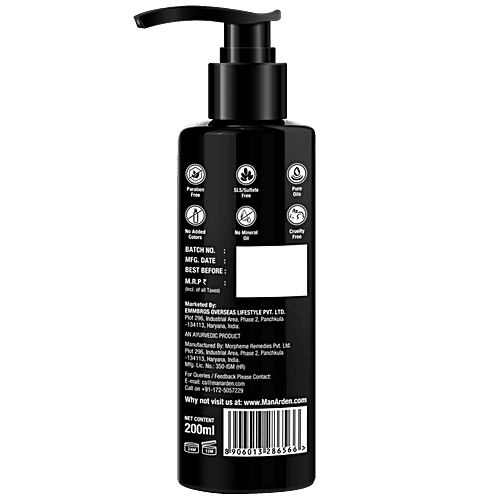Man Arden Activated Charcoal Cream Conditioner - Charged With Menthol, 200 ml  