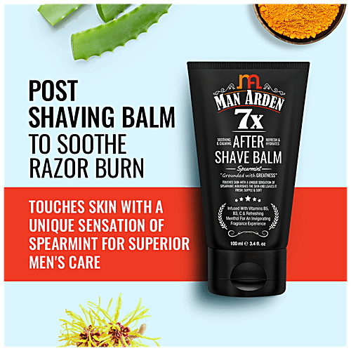 Buy Man Arden 7X After Shave Balm Spearmint With Menthol, Vitamin C