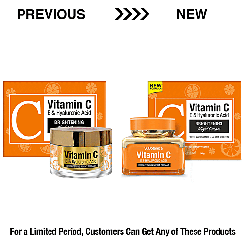 Buy StBotanica Brightening Night Cream Vitamin C, E & Hyaluronic Acid