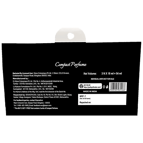 Yardley London Compact Perfume Tripack - Gentleman Royale + Gentelman Urbane + Gentleman Duke  Pack of 3, 18 ml Pack of 3 