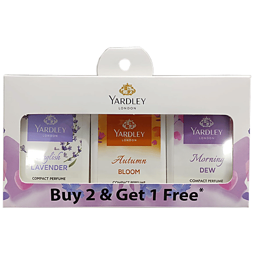 Yardley London Compact Perfume Tripack - Autumn Bloom + Country Breeze + Morning Dew Pack of 3, 18 ml Pack of 3 