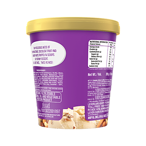 Kwality Wall's Frozen Dessert - Fruit & Nut, 700 ml  