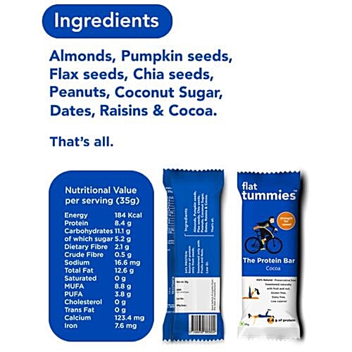 Flat Tummies The Protein Bar - Cocoa, 35 g  