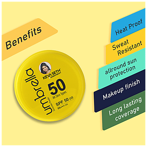 Keya Seth Aromatherapy Umbrella Sunscreen Powder - SPF 50, PA+++ UV Protection, Sweat Resistant, 50 g  