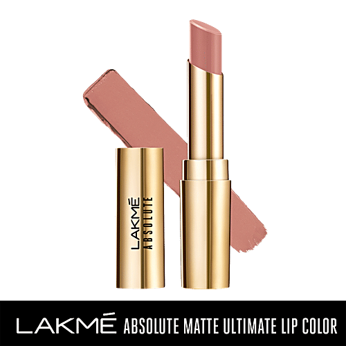 Lakme Absolute Matte Ultimate Lip Color With Argan Oil - Petal Pink, 3.4 g Petal Pink 