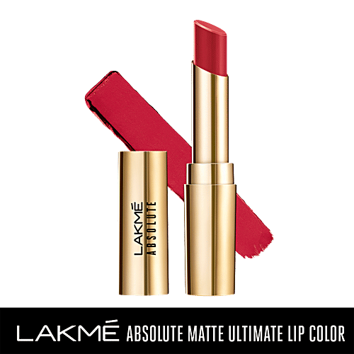 Lakme Absolute Matte Ultimate Lip Color With Argan Oil - Rouge Splash, 3.4 g Rouge Splash 