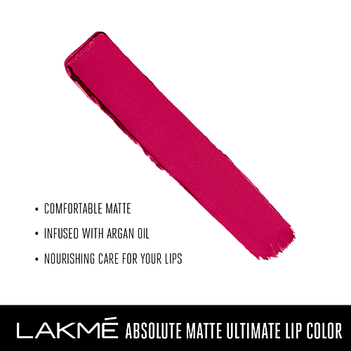 Lakme Absolute Matte Ultimate Lip Color With Argan Oil - Berry Boost, 3.4 g Berry Boost 