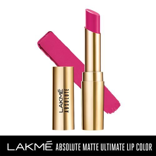 Lakme Absolute Matte Ultimate Lip Colour With Argan Oil - Rani Pink, 3.4 g Rani Pink Argan Oil