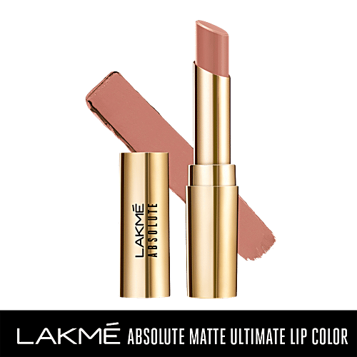 Lakme Absolute Matte Ultimate Lip Color With Argan Oil - Brunch Nude, 3.4 g Brunch Nude 