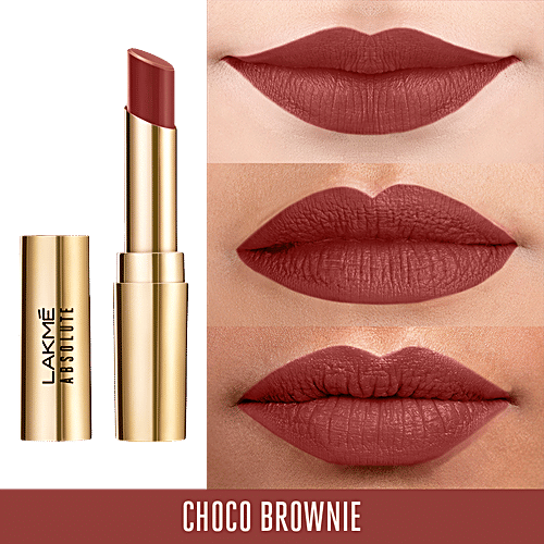 Lakme Absolute Matte Ultimate Lip Color With Argan Oil - Choco Brownie, 3.4 g Choco Brownie 