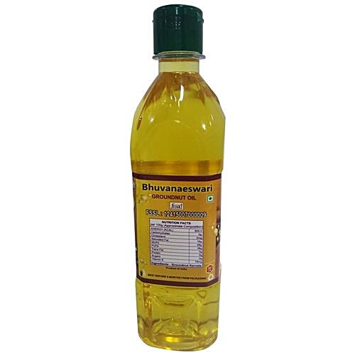 Bhuvanaeswari Groundnut Oil, 500 ml Pet Bottle 
