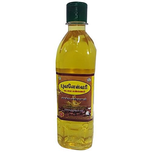 Bhuvanaeswari Groundnut Oil, 500 ml Pet Bottle 