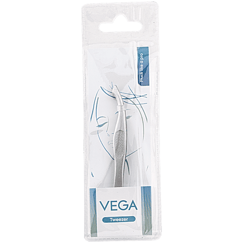 Vega Tweezer Slant Tip - TW-03, Colour May Vary, 1 pc  