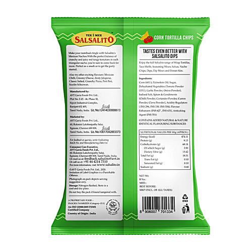 Tex Mex Salsalito Nacho Chips - Tangy Tomato, 150g  