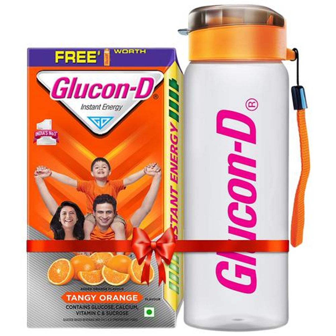 Glucon-D Instant Energy Health Drink - Tangy Orange, 1 kg (Get Sipper Free)