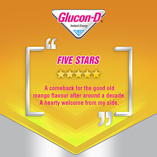 Glucon-D Instant Energy Nutrition Drink - Mango Blast, 450 g Refill Pack Contains Vitamin C