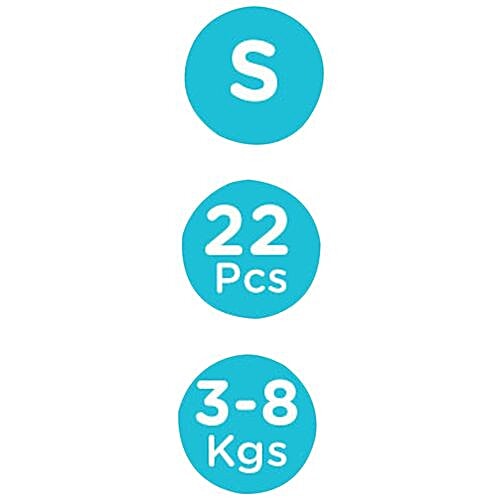 Mee Mee Premium Breathable Diapers - Small, 22 pcs Pack of 2 