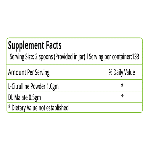 Natures Velvet L Citrulline DL Malate Powder - To Enhance Human Physique, 200 g