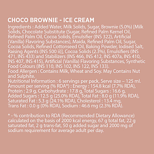 Buy Havmor Ice Cream Choco Brownie Online at Best Price of Rs 240