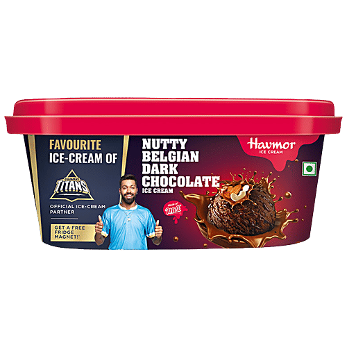 Havmor Nutty Belgian Dark Chocolate Ice Cream, 750 ml Tub 