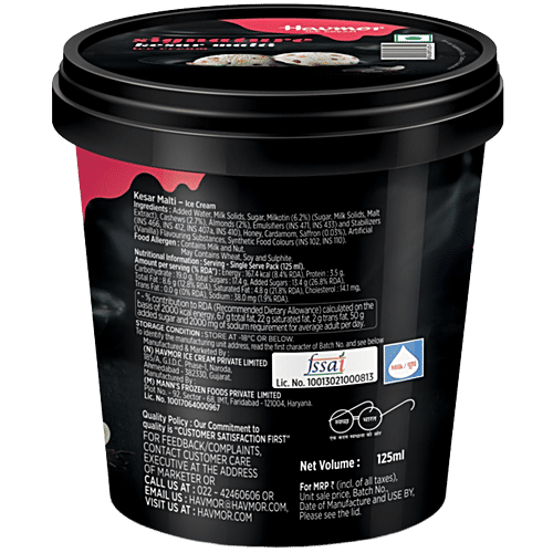 Havmor Ice Cream - Signature, Kesar Malti, 125 ml Cup 