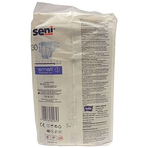 Seni Super Seni Plus Breathable Adult Diapers - Small, 30 pcs Pouch 