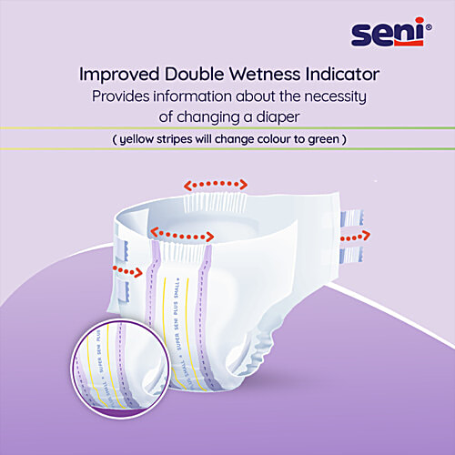 Seni Super Seni Plus Breathable Adult Diapers - Medium, 30 pcs Pouch Latex Free
