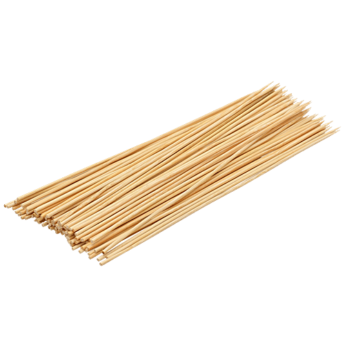 Bamboooz Disposable Bamboo Wood Skewer/Picker Sticks- For Barbeque, 30 cm, 100 pcs  