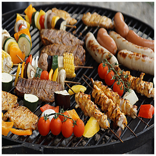 Bamboooz Disposable Bamboo Wood Skewer/Picker Sticks- For Barbeque, 30 cm, 100 pcs  