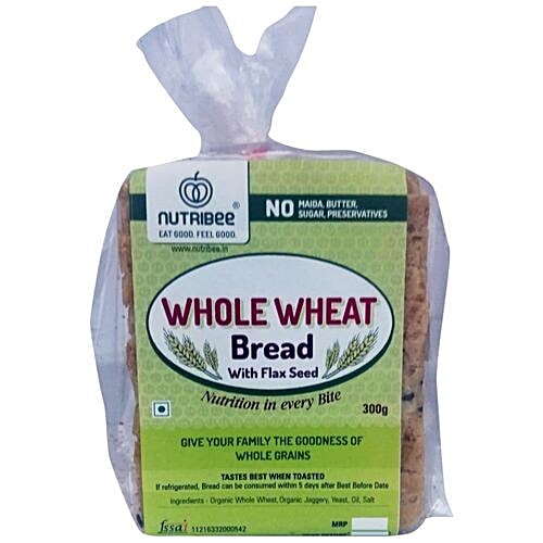 Buy Nutribee 100 Whole Wheat Bread With Flax Seed Online at Best Price
