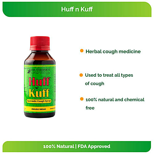 Dr. Vaidya's Huff N Kuff Syrup, 100 ml (Pack of 2) 