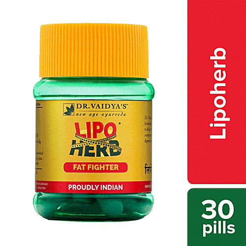 Dr. Vaidya's Lipo Herb Capsules - Fat Fighter, 30 pcs (Pack of 2) 