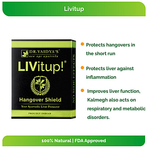 Buy Dr. Vaidya's LIVitup! AntiHangover & Liver Protection Online at Best Price of Rs 224