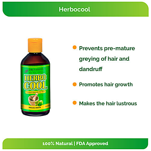 Dr. Vaidya's Herbo Cool Hair Tonic, 200 ml  