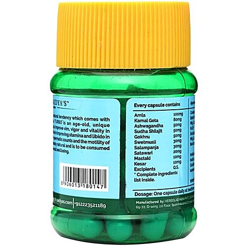 Dr. Vaidya's Herbo 24 Turbo Capsules, 30 pcs  