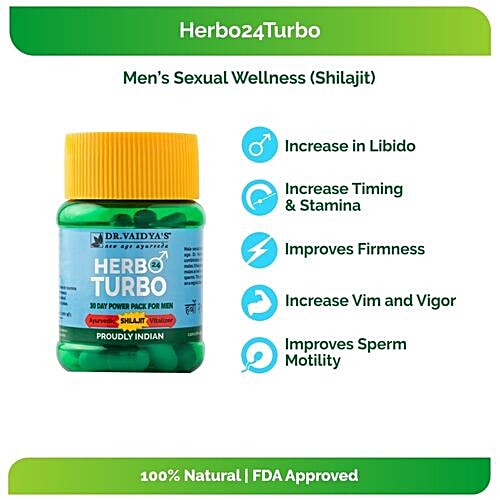 Dr. Vaidya's Herbo 24 Turbo Capsules, 30 pcs  