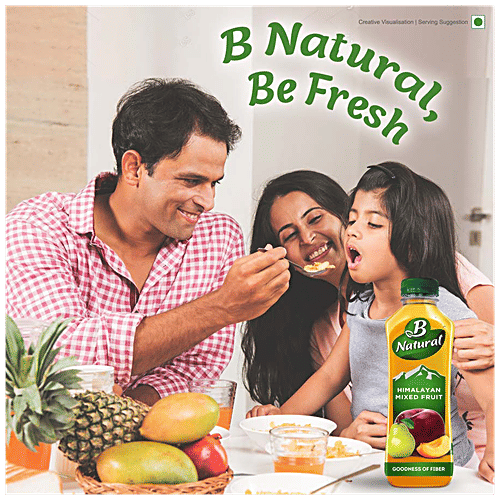 B Natural Himalayan Mixed Fruit - Goodness Of Fiber, Made From Choicest Fruits, 750 ml  No Added Preservatives, No Added Flavours