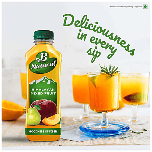B Natural Himalayan Mixed Fruit - Goodness Of Fiber, Made From Choicest Fruits, 750 ml  No Added Preservatives, No Added Flavours