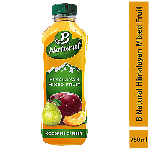 B Natural Himalayan Mixed Fruit - Goodness Of Fiber, Made From Choicest Fruits, 750 ml  No Added Preservatives, No Added Flavours